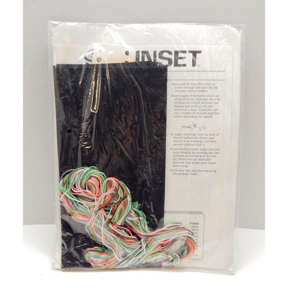 Sunset Counted Cross Stitch Kit A Single Rose 13521 Dimensions 1990 Sealed - Picture 3 of 7